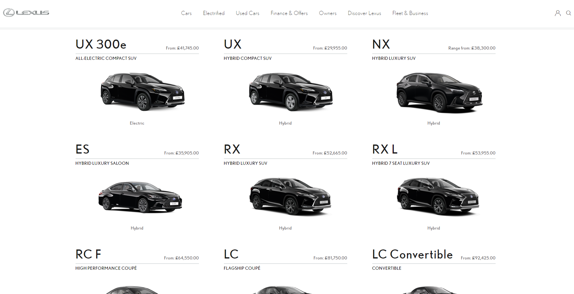 Lexus Configurator